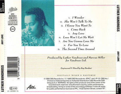 Luther Vandross : Any Love (CD, Album)