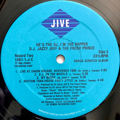 DJ Jazzy Jeff & The Fresh Prince : He's The DJ, I'm The Rapper (2xLP, Album)