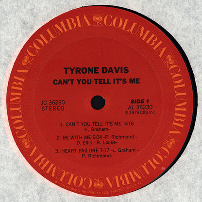 Tyrone Davis : Can't You Tell It's Me (LP, Album)