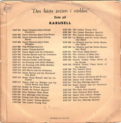 Johnny Hodges : Dance With Johnny Hodges (7", EP)