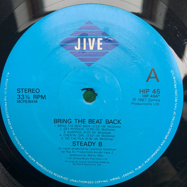Steady B : Bring The Beat Back (LP, Album, Blu)