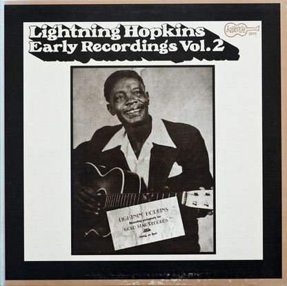 Lightning Hopkins* : Early Recordings Vol. 2 (LP, Comp, RE)
