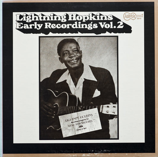 Lightning Hopkins* : Early Recordings Vol. 2 (LP, Comp, RE)