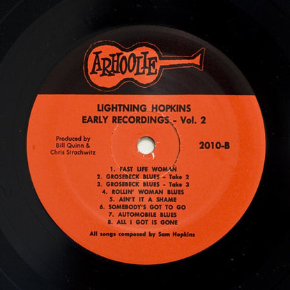 Lightning Hopkins* : Early Recordings Vol. 2 (LP, Comp, RE)