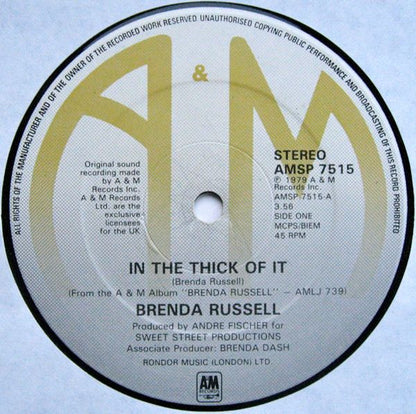 Brenda Russell (2) : In The Thick Of It / So Good, So Right (12")