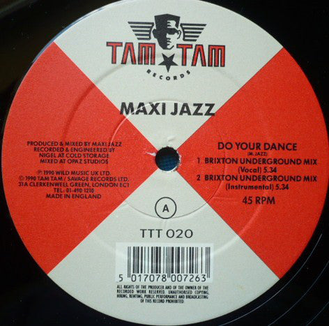 Maxi Jazz : Do Your Dance (12")