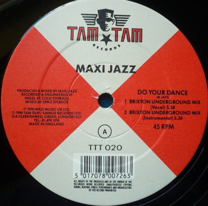 Maxi Jazz : Do Your Dance (12")