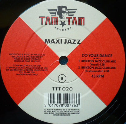 Maxi Jazz : Do Your Dance (12")