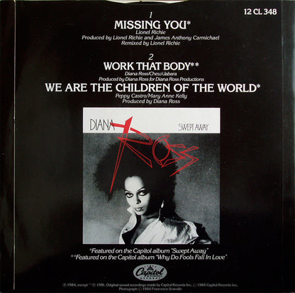 Diana Ross : Missing You (12", Single)