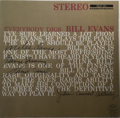 Bill Evans Trio* : Everybody Digs Bill Evans (LP, Album, RE)