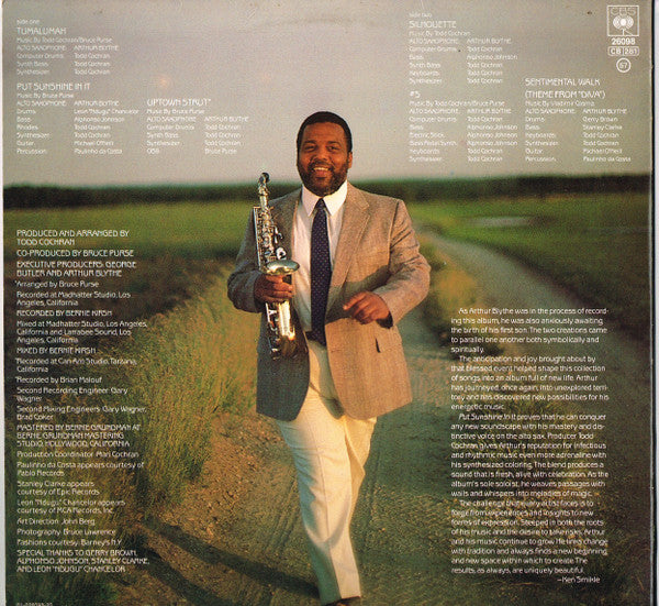 Arthur Blythe : Put Sunshine In It (LP, Album)
