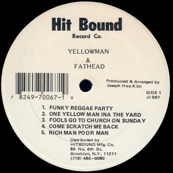 Yellowman & Fathead : One Yellowman (LP, Album, RE)