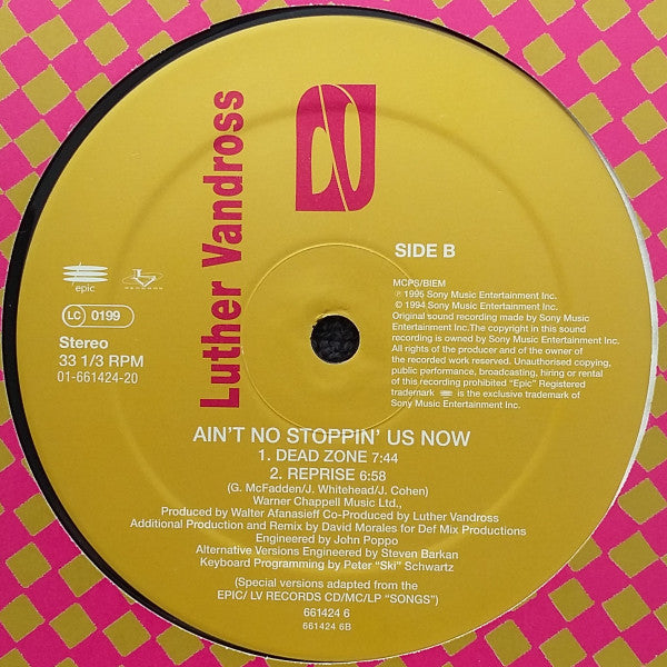 Luther Vandross : Ain't No Stoppin' Us Now (12", Single)