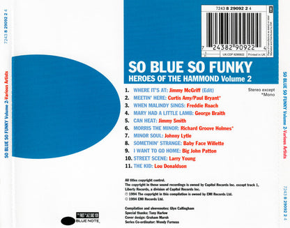Various : So Blue So Funky (Heroes Of The Hammond Volume 2) (CD, Comp, Mono)