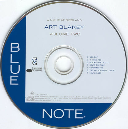 Art Blakey Quintet : A Night At Birdland, Volume Two (CD, Album, Mono, RE, RM)