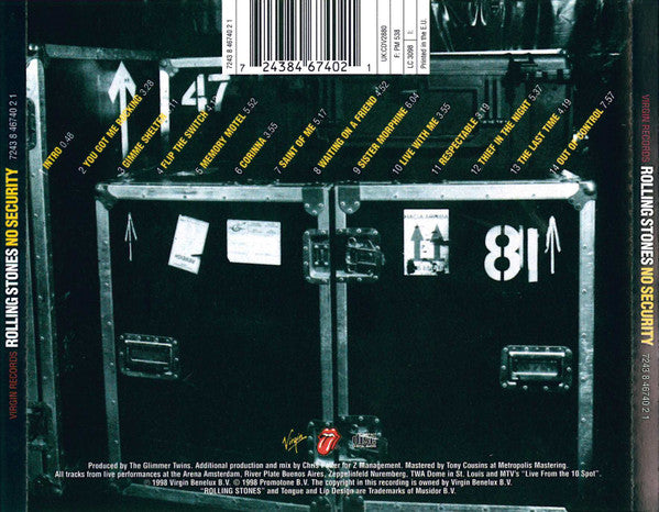 Rolling Stones* : No Security (Live - From The Bridges To Babylon Tour) (CD, Album)
