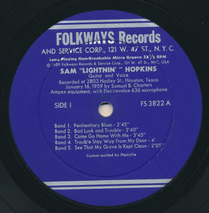 Lightnin' Hopkins : Lightnin' Hopkins (LP, Album, RP)