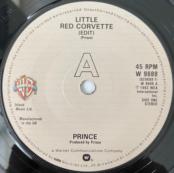 Prince : Little Red Corvette (7", Single)