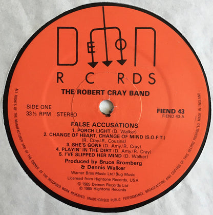 The Robert Cray Band : False Accusations (LP, Album)