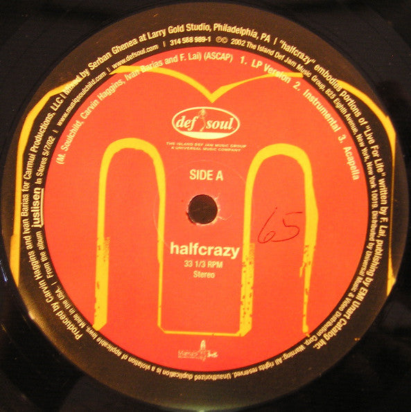 Musiq Soulchild : Halfcrazy (12", Single)