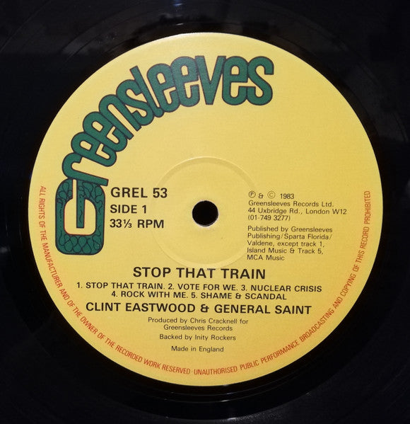 Clint Eastwood And General Saint : Stop That Train (LP, Album)