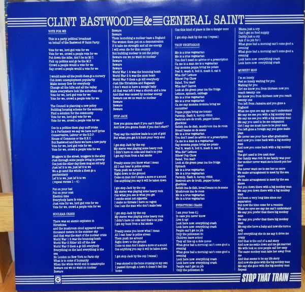 Clint Eastwood And General Saint : Stop That Train (LP, Album)