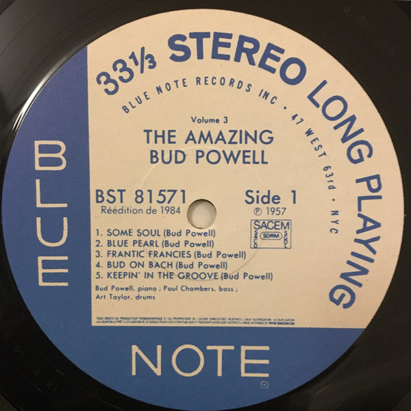 Bud Powell : The Amazing Bud Powell, Vol. 3 - Bud! (LP, Album, RE)