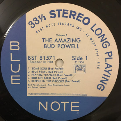Bud Powell : The Amazing Bud Powell, Vol. 3 - Bud! (LP, Album, RE)