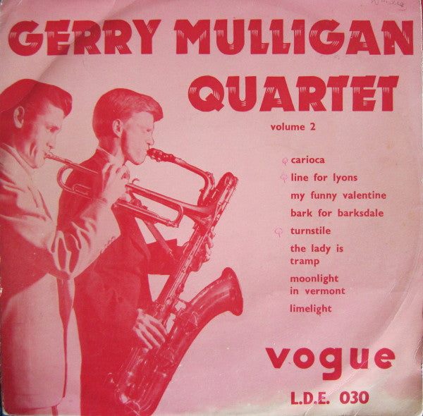 Gerry Mulligan Quartet : Volume 2 (10")