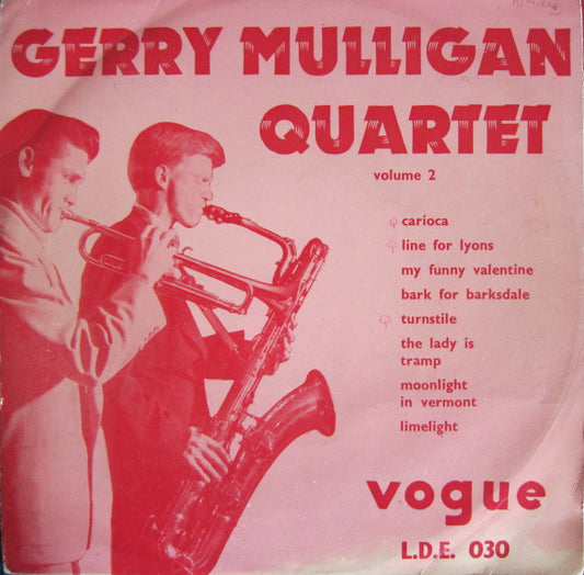 Gerry Mulligan Quartet : Volume 2 (10")