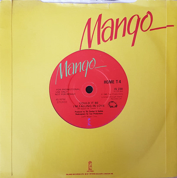 Home T & Yellowman / Home T : Mr. Consular / Could It Be I'm Falling In Love (7", Promo)