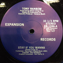 Tony Ransom : Stay If You Wanna (12")