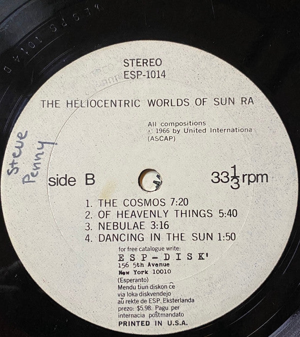 Sun Ra : The Heliocentric Worlds Of Sun Ra, Vol. I (LP, Album, RP)