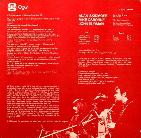 S. O. S. : S. O. S. (LP, Album)