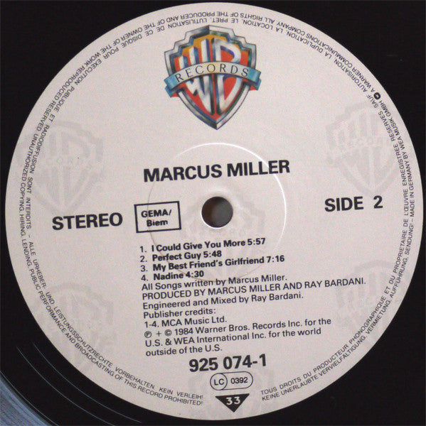 Marcus Miller : Marcus Miller (LP, Album)