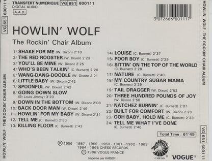 Howlin' Wolf : The Rockin' Chair Album (CD, Album, Comp, RE)