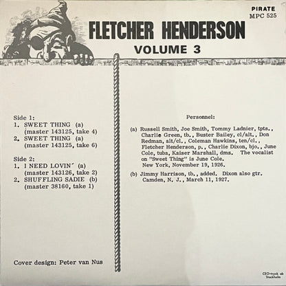 Fletcher Henderson And His Orchestra : Volume 3 (7", EP)