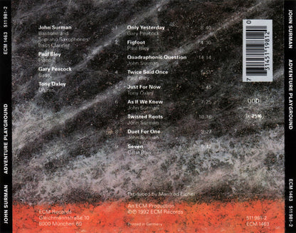 John Surman : Adventure Playground (CD, Album)