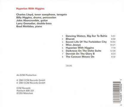 Charles Lloyd : Hyperion With Higgins (CD, Album)
