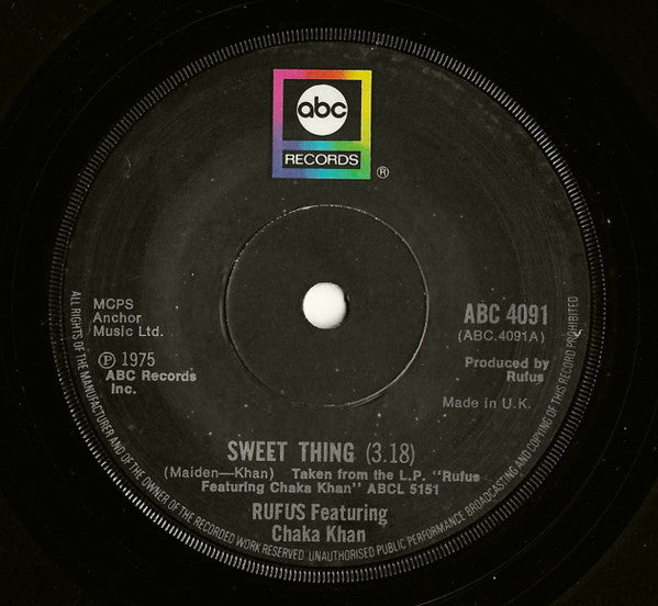 Rufus & Chaka Khan : Sweet Thing (7", Single)