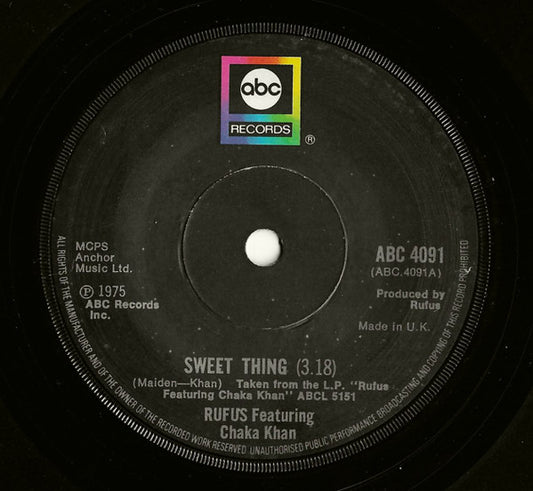 Rufus & Chaka Khan : Sweet Thing (7", Single)