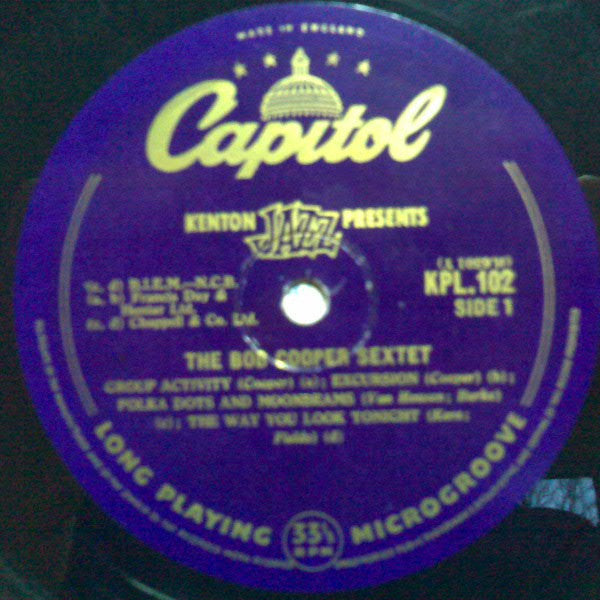 The Bob Cooper Sextet : The Bob Cooper Sextet (10", Album, Mono)
