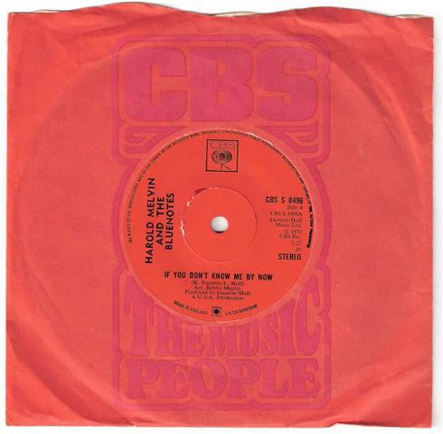Harold Melvin And The Blue Notes : If You Don't Know Me By Now (7", Single)