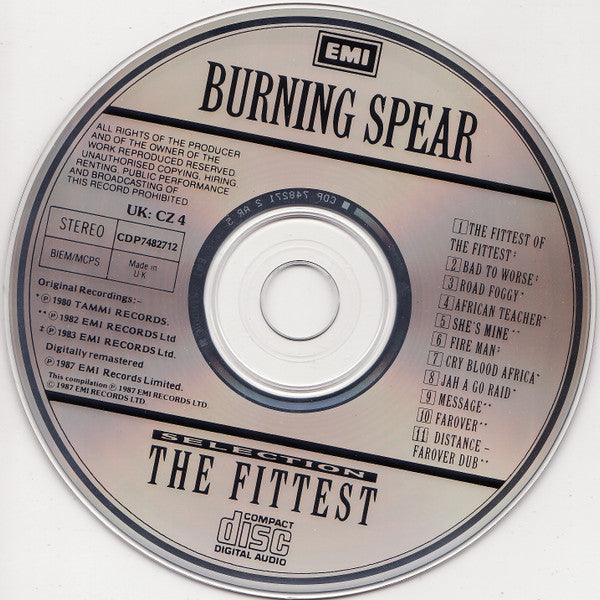 Burning Spear : The Fittest Selection (CD, Comp, RM)