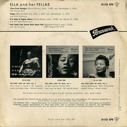 Ella* : Ella And Her Fellas (7", EP, Mono)