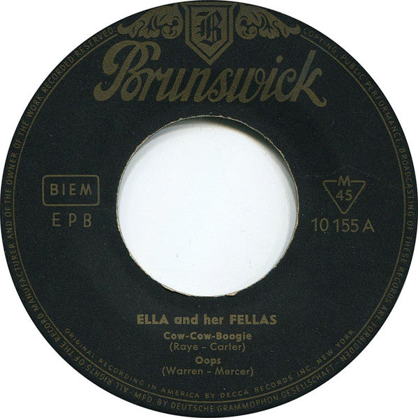 Ella* : Ella And Her Fellas (7", EP, Mono)