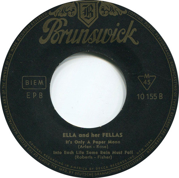 Ella* : Ella And Her Fellas (7", EP, Mono)