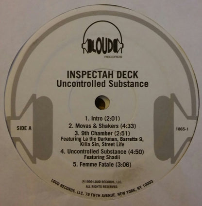 Inspectah Deck : Uncontrolled Substance (2xLP, Album)
