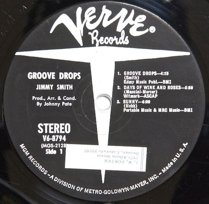 Jimmy Smith : Groove Drops (LP, Album)