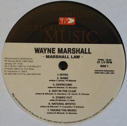 Wayne Marshall : Marshall Law (LP, Album)